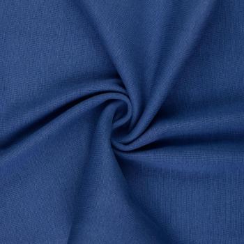 50 cm Reststück Bündchenstoff Feinripp Uni Jeansblau